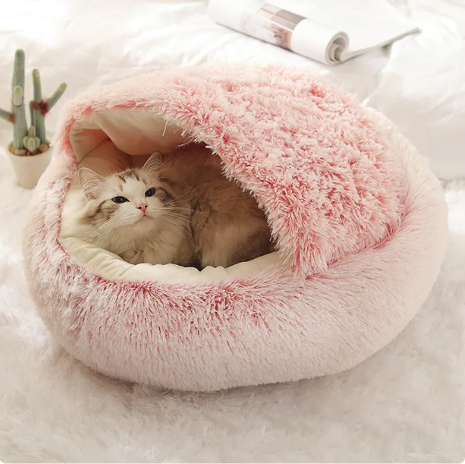 PURRLIT ™ Plush Cat Bed Cave