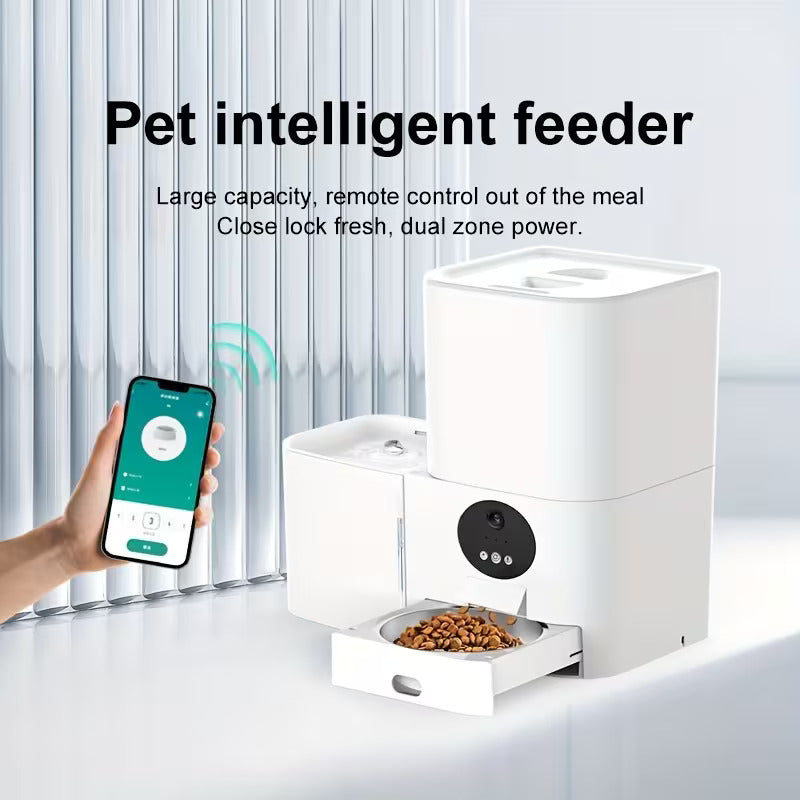 SmartServe PetStation: Dual 5GHz & 2.4GHz Wi-Fi Pet Feeder