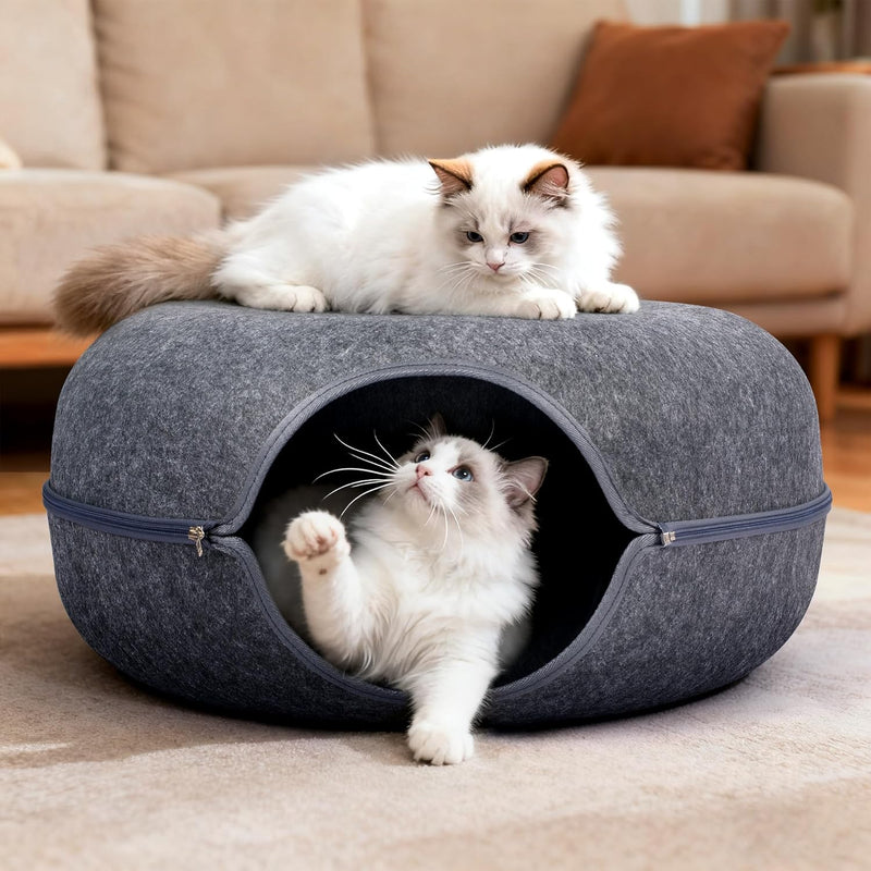 PURRLIT ™ Cat Donut Bed and Tunnel (All Season)