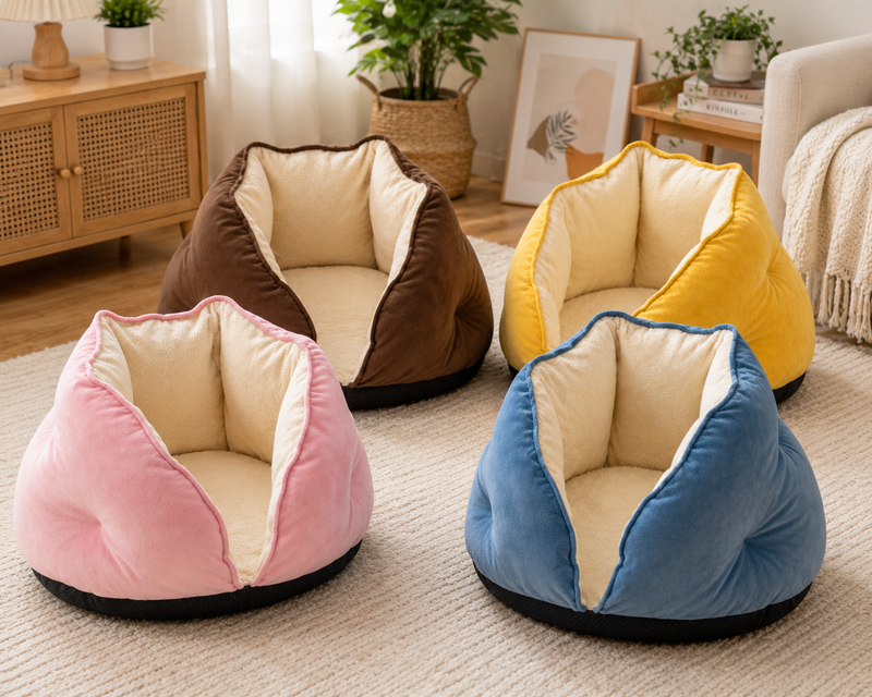 PURRLIT ™ Pet Cave Bed – Ultra Soft Warm Cat House