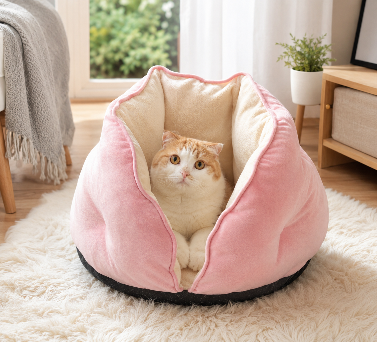 PURRLIT ™ Pet Cave Bed – Ultra Soft Warm Cat House