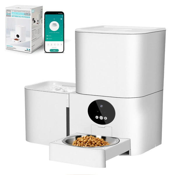 PURRLIT ™ SmartServe PetStation: Dual 5GHz & 2.4GHz Wi-Fi Pet Feeder