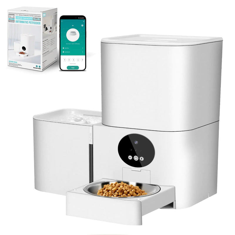 PURRLIT ™ SmartServe PetStation: Dual 5GHz & 2.4GHz Wi-Fi Pet Feeder
