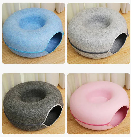 Purrlit Cat Felt Bed and Tunnel (All Season)