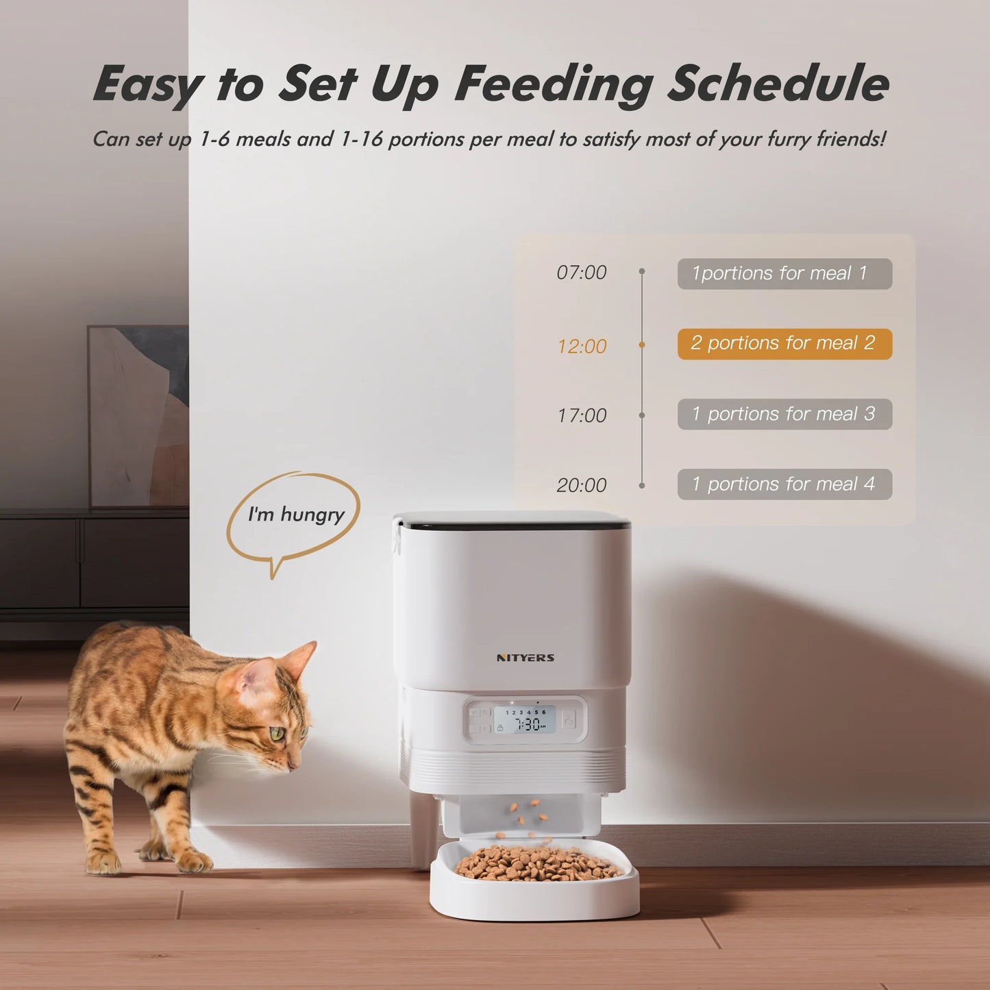 Automatic Cat Feeder 5L - Smart Pet Meal Dispenser for Cats