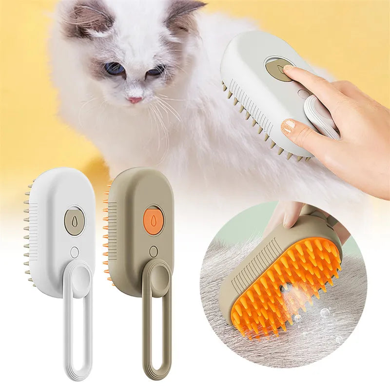 PURRLIT ™ Electric Steam Cat Grooming Brush