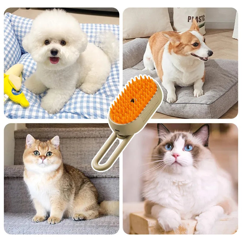 PURRLIT ™ Electric Steam Cat Grooming Brush