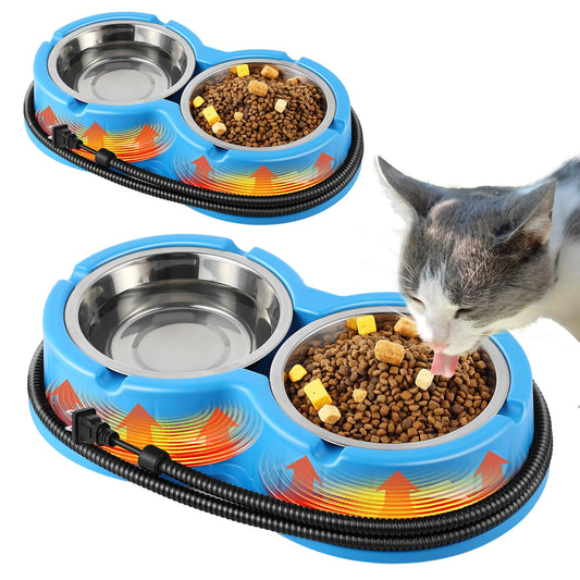 Smart Heated Dual Cat Bowl